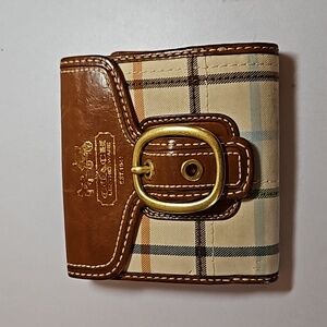 Coach Bleeker Street leather trim wallet